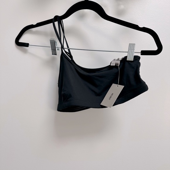 Helmut Lang Black & Beige Sleeveless Blouse + one-strap Bra - Picture 8 of 8